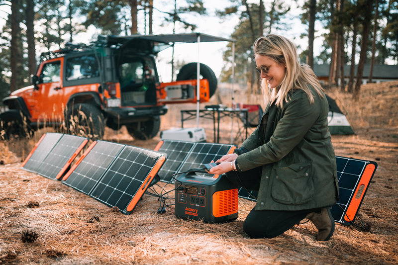portable power station solar generator laptop mobile van lighting drone cameras refrigerator panels camping
