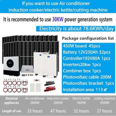 30KW Off Grid Solar System Complete Kit,Energy Storage System,Solar ...