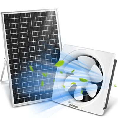 Solar Powered Exhaust Fan – 5W Cooling Fan For Pet Houses, Chicken Coops, Greenhouses & Outdoor Use