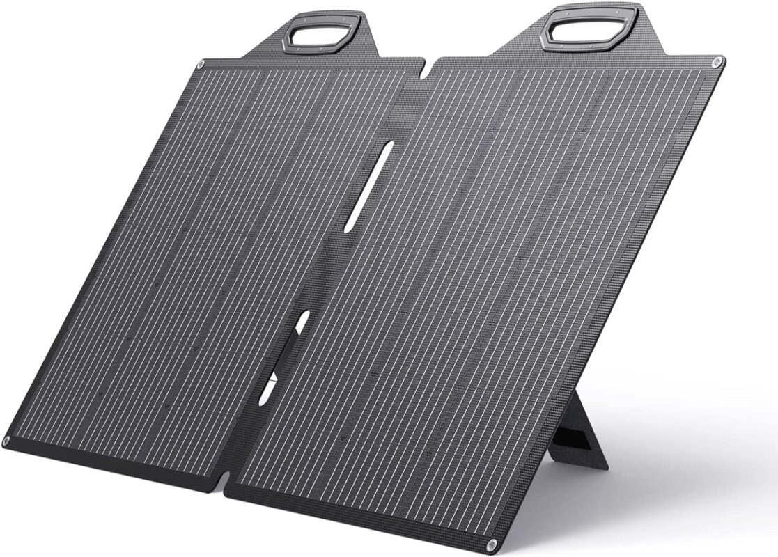 BigBlue 150W Portable Solar Panels(24V/6.26A), IP68 Waterproof, SolarPowa150 ETFE Foldable Solar Panel Charger with Kickstands, Compatible with Jackery/Anker/dewalt/Bluettie/ECOFLOW Power Stations