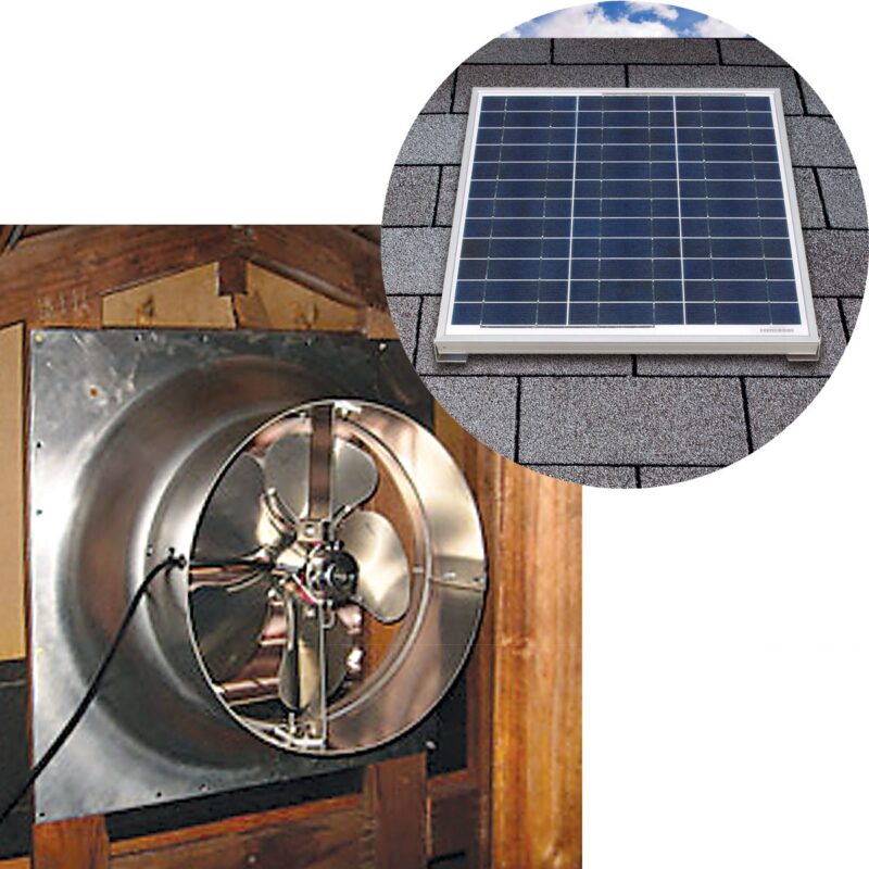 gable mounted attic solar fans