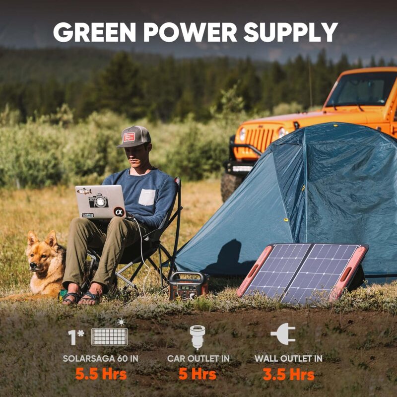 Jackery Portable Power Station Explorer 240, 240Wh Backup Lithium Battery, 110V/200W Pure Sine Wave AC Outlet, Solar Generator for Outdoors Camping Travel Hunting Emergency (Solar Panel Optional)