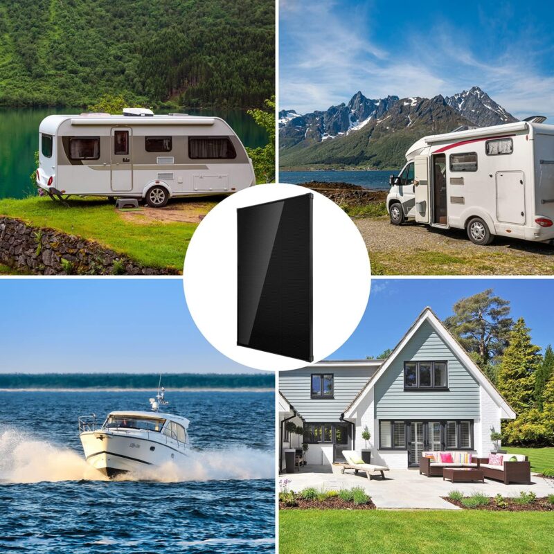 Topsolar Solar Panel Kit 340（2 * 170W) Watt 12 Volt Monocrystalline Off Grid System for Homes RV Boat + 30A 12V/24V Solar Charge Controller + Solar Cables + Z-Brackets for Mounting