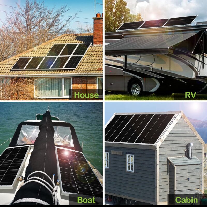 Weize 200W 12 Volt Solar Panel Starter Kit with 30A PWM Cost Controller, Excessive Effectivity Monocrystalline PV Module for Residence, Tenting, Boat, Caravan, RV and Different Off Grid Purposes